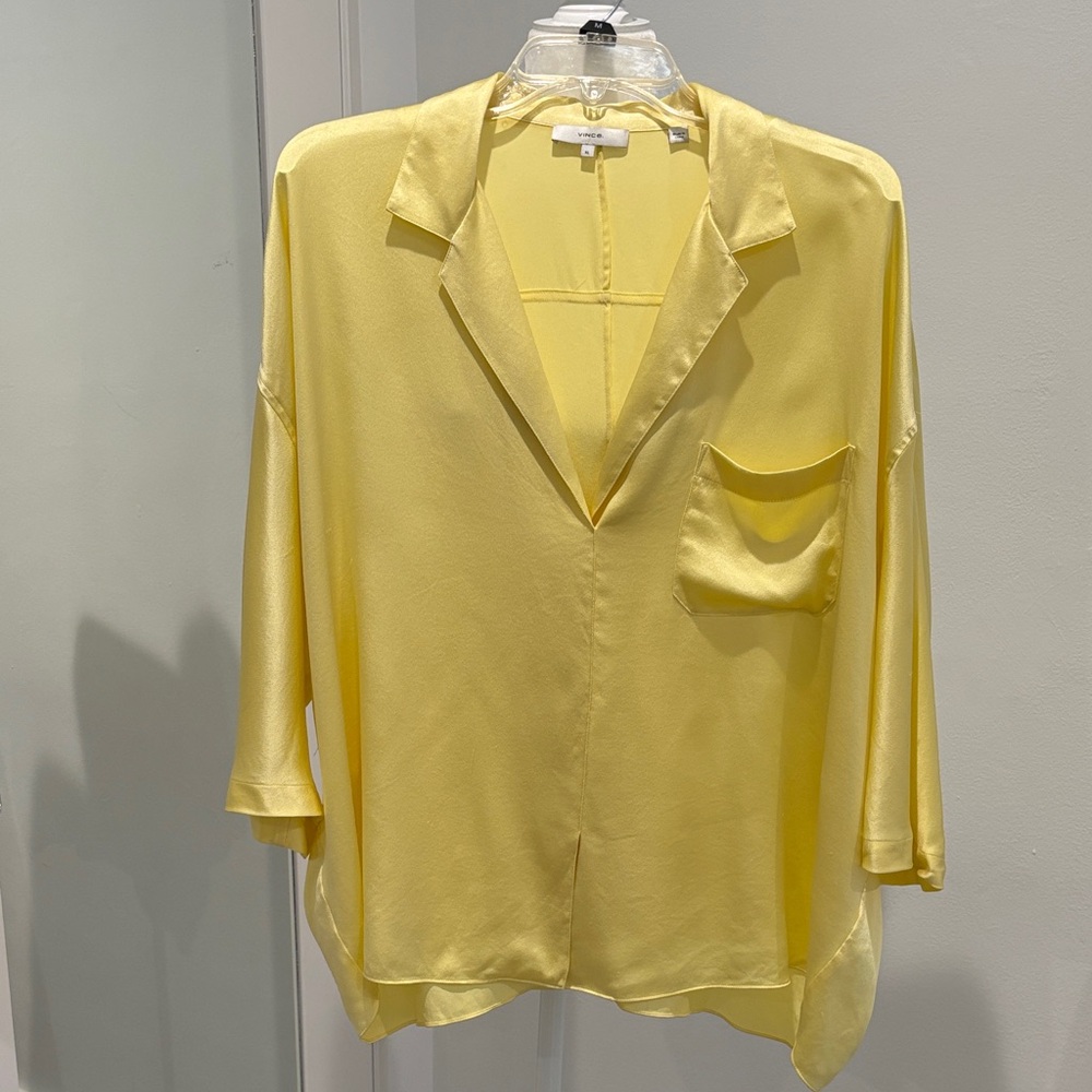 Vince silk yellow top